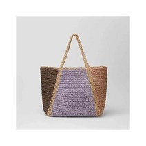 기저귀 가방 ZCMEB Niche Woven bag 대용량 원숄더 수제 휴일 비치 백 여성, Free Size, a
