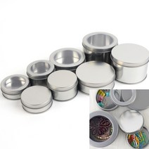유디씨티 원형 틴케이스 90X35MM - 투명창 소품정리케이스 원형철제케이스
