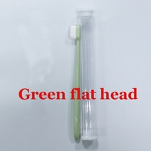 진다리붓 초미세 부드러운 모발 친환경 칫솔 휴대용 여행용 박스 포함 섬유 나노 구강 위생 관리, 4.Green Flat