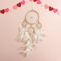 웁스샵 발리 핸드메이드 드림캐쳐 모음 홈데코 감성소품, 우드링-화이트