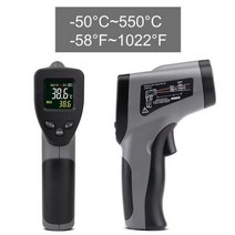 적외선 온도계 표면 공업용 디지털 단일 이중 레이저 비접촉 건 도, color LCD 550C