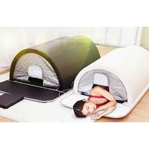 온열돔 찜질기 접이식 원적외선 열돔 가정용 돔사우나, 돌이 없는 일반 발열 패드 매트가 있는 흰색