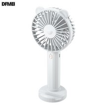DFMEI 미니 핸드 선풍기 휴대용 USB 충전 소형 선풍기 도매 테이블 수동 선풍기, 고양이 화이트, 1200밀리암페어아워 배터리
