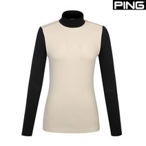 핑 핑(PING) 골프웨어 봄 베이지 여성 배색 긴팔 이너 티셔츠 121B1TI061_BG