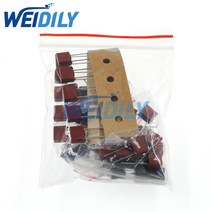 50PCS 정사각형 퓨즈 키트 저속 T1A T3.15A T4A T5A T6.3A 250V SS-5 2Pin 구색 5 종류 각, 한개옵션0