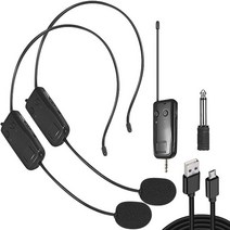 무선핀마이크 공연용무선마이크 펜톤마이크 2.4G 헤드 마운트 무선 라발리에 마이크 세트 송신기 및 수신, 01 Set 2