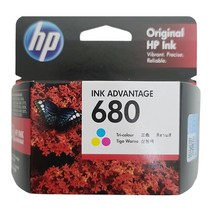 HP 정품잉크 3색 칼라 F6V26AA No680 데스크젯잉크 어드밴티지 1115, 1개