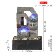 행운의 분수대 물레방아 인공폭포 3단 엔틱 실내 미니 정원만들기 가정용 개업선물, D.21x15.5x28