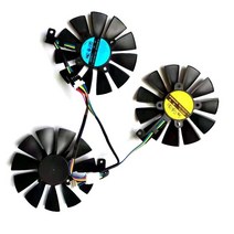 컴퓨터 FDC10U12S9-C FDC10H12S9-C 3 개/몫 87mm 6pin 아수스 GTX1060 1070 1080 RX480 580 GTX980Ti 그래픽 카드 팬, [01] 1lot, [01] 11