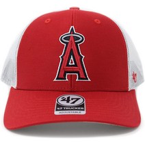 47 Brand (포티 세븐 브랜드) 메쉬 야구 캡 TRUCKER MLB 아메리칸 리그 애너하임 엔젤스 Anaheim Angels, 화이트 삭스