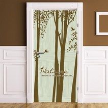 현관문 리폼 시트지_고요한 숲의 소리 01