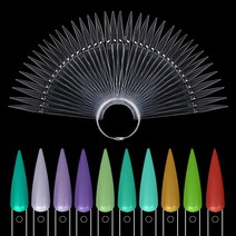 아크릴선반진열장240pcs 네일 컬러 테이블 아크릴 UV 젤 폴리쉬 병 디스플레이 양면 스티커와 플랫 백 라운, 05 B-Clear -80PCS