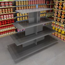 사각 마트 슈퍼마켓 진열대 음료 주류 디스플레이 선반, 정사각3단 하단80cm