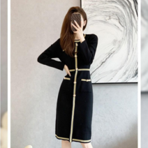 여성 골프 니트 원피스 정장 오피스 적용