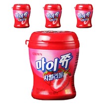 크라운 마이쮸 용기 딸기, 110g, 4개