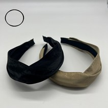 SKW 무드 가죽 헤어밴드 2종세트 구성품 머리끈(색상랜덤)