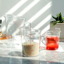 cocooning 국산 가볍고 튼튼한 가정용 베이킹 PC 계량컵, 4000ml, 투명눈금