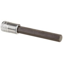 Stahlwille 03151205 1/2인치12.5mm 스퀘어 드라이브 INHEX 소켓 쉬운 접근을 위한 엑스트라 롱 크롬 합금강 및 도금 육각형 헤드 나사용 사이즈 5mm L.
