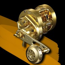 RYOBI 료비 판테온 22년 신형 드랙음 추가/장구통릴/선상 베이트릴/금콩 은콩, 블랙 우핸들(7.1:1)