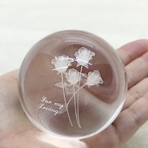 SS1808 장미꽃 수정구 유리구슬