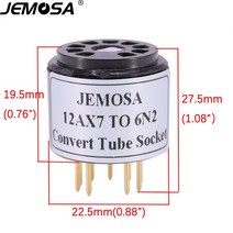 진공관 오디오 앰프 1pc 12ax7 12au7 ecc82 ecc83 6n2 6n1 6n6 6922 ecc88 e88cc diy 증폭기 변환 소켓 어댑터 hifi 60, 12ax7에서 6n2로