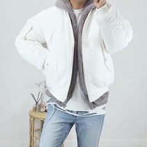 반즈하우스 (2컬러) 남자 스트릿 빅사이즈 오버핏 패딩 항공 MA1 점퍼 자켓