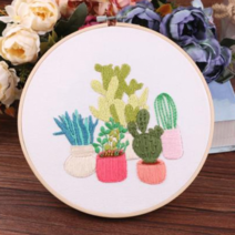 프랑스자수 DIY 패키지, 35 선인장 20cm, 1개