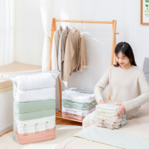 스마트 압축팩 이불 의류 옷정리 밸브형 캠핑 간편 진공팩 이불용 옷걸이 롱패딩, B-1 3D중