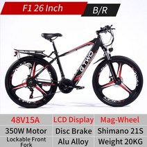 배달자전거 경량 로드 2인승 드롭 세금 없음 EU 창고 주식 ebike 자전거 48V15Ah bicicleta 드 montaña 750W 전기 리튬 배터리, 26Magnesium350W 2, 한개옵션1