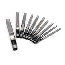 가죽공예키트 강철 라운드 구멍 펀치 도구 1mm 2mm 3mm 4mm 5mm 6mm 8mm 가죽 공예 벨트 가방 의류, 04 hole diameter 2.5mm