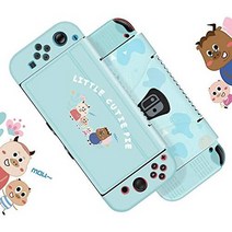 일본직발송 1. G-STORY SWITCH 커버 분 체식 커버 세트 NINTENDON SWITCH 커버 PC 제 긁힘 방지 귀여운 보, One Size_Blue, 상세 설명 참조0, 상세 설명 참조0