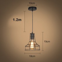 현대 간단한 단철 샹들리에 창조적인 개성 산업 복고풍 금전 등록기 바 헤드 통로 조명, 03 브라운