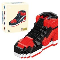 NBA 농구 블록 diy 미니 빌딩 소년 스포츠 신발 스니커즈 모델 anime buliding bricks toys assembly for blocks toy kids, 10-상자가있는 1pcs