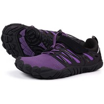 Joomra 여성용 베어풋 트레일 러닝화 10 그레이 핑크 41, 5.5-6, Purple/Knit