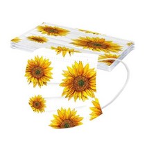 성인용 마스크 플라워 프린트 일회용 크리스마스 마스크 3 겹 귀걸이 페이스 마스크 10 개, G-10PCS