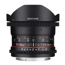 SAMYANG 동영상 용 단 초점 어안 렌즈 VDSLR 12mm T3.1 피쉬 아이 니콘 F 풀 사이즈 대응 883690