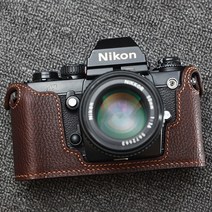 카메라 케이스 가방 소프트 하드 방수 캐리어 Funper 니콘 F3HP F3T 카메라 가죽커버 리얼 소가죽 가방 하프 커버 보호대 앤티크 액세서리, 07 빈티지 브라운
