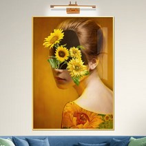 보고아트 꽃의 여인 여자 인물 추상화 북유럽 그림 감성 인테리어 액자, [12번] 꽃의 여인 H (해바라기)
