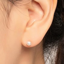 엘렌쥬얼리 14K 담수 진주 귀걸이 4mm