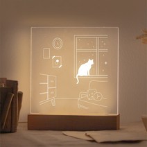 DIY 그리는 아크릴 무드등 조명 만들기 키트, 무선 라지 세트형
