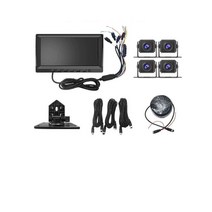 트럭측면카메라 화물차 사각지대 측방 사이드 미러, 4채널 10인치 터치스크린+MP5+64G