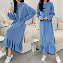 NewCare여성 프릴후드 원피스 루즈핏 원피스