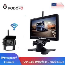 화물차블랙박스 고화질 블랙박스 8채널 6채널 포도포 12v 24v 무선 7 hd lcd 차량 백업 후면보기 카메라 모니터 + 트럭 용 자동차 충전기 버스 rv 트레일러 굴착기