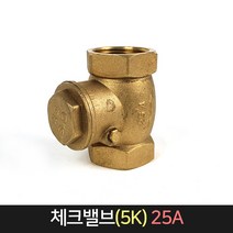 황동 체크밸브 5K 25A / 스윙 체크 역류방지 밸브, 단품