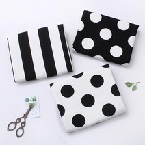 짱패브릭 캔버스-모던시리즈 (3옵션) 원단 패브릭#, 블랙도트