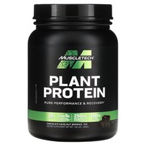 MuscleTech 식물성 단백질 초콜릿 헤이즐넛 브라우니 맛 840g(1.85lb), 1.85 파운드