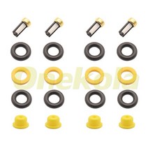 연료 인젝터 서비스 수리 키트 필터 Orings 씰 그로밋 90-93 VOLVO 240 2.3L 1985-1991 PEUGEOT 0280150734, 01 4 set