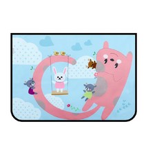 햇빛가리개 편리한 자석 차량용 암막 아스킨 자동차 커튼 커튼, 3.플레이캣70x50, 1개
