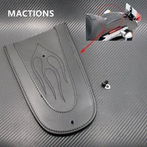 할리데이비슨 새들백 안장 블랙 가죽 불꽃 리어 펜더 턱받이 커버 쿠션 xl 정의 호환품, 없음