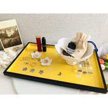 메이시스 제나 프리미엄 천연 옻칠 트레이 테이블매트 식탁매트 데코 자개쟁반, 1개, 1개